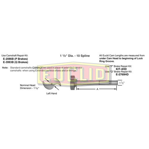 E-2715A CAMSHAFT, LEFT HAND