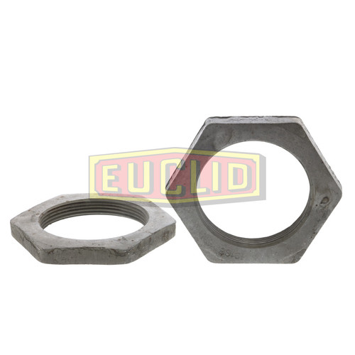 Euclid E-2462 - Drive Axle Spindle Nut, 2-5/8"-12 Thread, 15/32" Thick, 3 7/16" Hex - Heavy Duty Wheel Attaching Nut