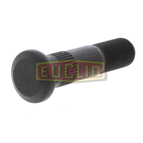 Euclid E-5756-L - 3/4-16 UNF-2A LH Serrated Wheel Stud, Grade 8, Stepped Body Diameter, 3 3/8" Length, for Wheel End Hardware