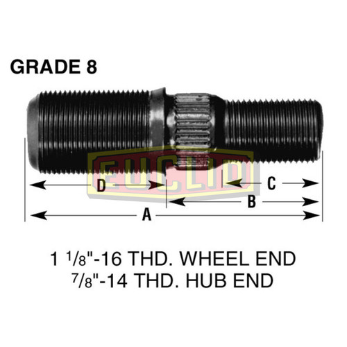 E-5922-L WHEEL END HARDWARE - LEFT HAND WHEEL STUD