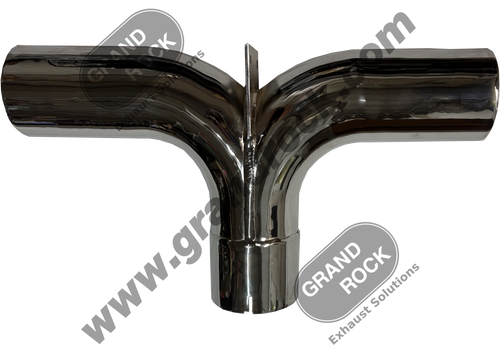 Grand Rock Y-500C - 5" 2-Bend Y-Pipe ID/OD/OD Chrome