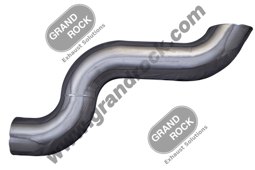 ED-5LC STACK DUMP,5"3-BEND OD/MITER CHR