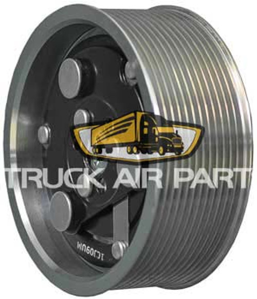 TruckAir Parts 02-3514 - Sanden SD7H15 12V 12-Groove Clutch (126mm, 2-Wire Connector)