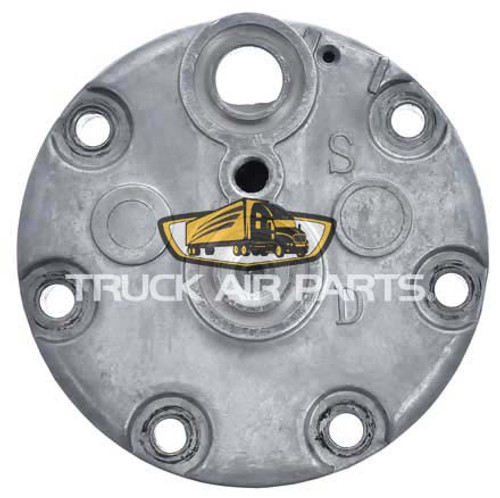 TruckAir Parts 03-6558 - Sanden 7H15 Compressor Rear Head QC Style - Horizontal GM Pad