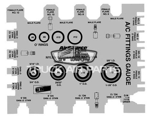 08-0001 A/C HOSE AND FITTING GAUGE