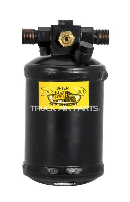TruckAir Parts 07-5073A - Receiver Drier for Terex Loader 3 Inch x 6 Inch with 1/4 Inch Female Ports