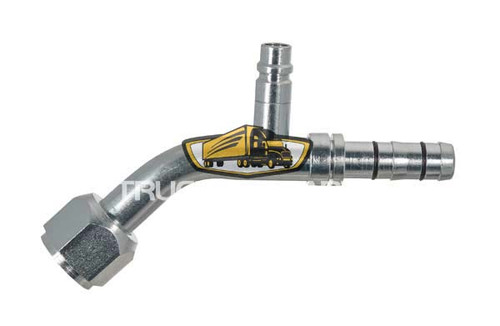 TruckAir Parts 08-6439E - Ez Clip Female O-Ring Fitting, 45 Degree Steel Fitting