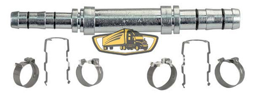 TruckAir Parts 08-3005E - Straight Steel Air Conditioning Hose Splicer Fitting #8 x #10