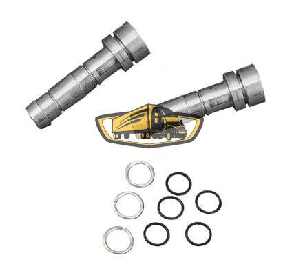 TruckAir Parts 08-8125EK - Ez Clip Aluminum Braze Kit #8 Straight Fitting Repair