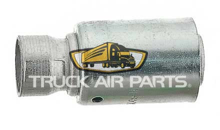 TruckAir Parts 08-8128BR - Aluminum Reduced Beadlock Fitting, Weld-On, Straight #10 to #12