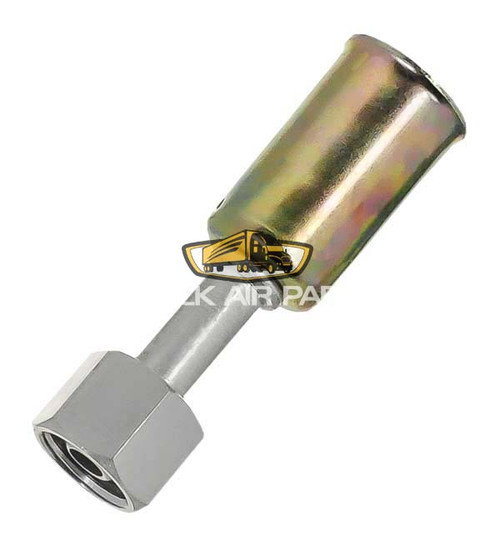 TruckAir Parts 08-6104BS - Straight Female Metric Fitting With O'Ring, Aluminum