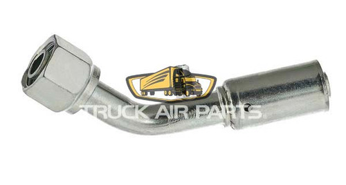 TruckAir Parts 08-6462BRP - Steel Air Conditioning Fitting Female O'Ring 45 Degree