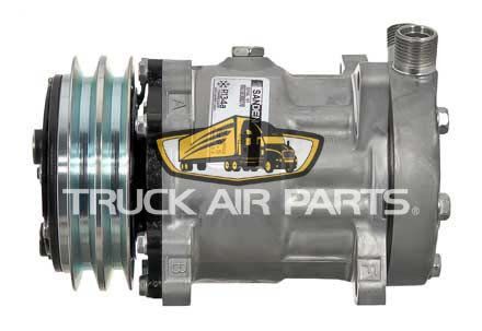TruckAir Parts 03-3724 - Sanden SD7H15 24V 2-Groove 125mm Standard A/C Compressor with 1-Year Warranty