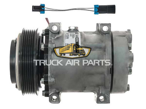 TruckAir Parts 03-1605SK - SD7H15 Super Heavy Duty Compressor Kit Volvo, 6 Groove 125mm, 12V