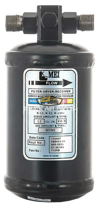 TruckAir Parts 07-2601A - Universal Receiver Drier with Multiple Ports, 6-1/2 Inch Length