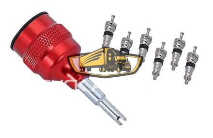 TruckAir Parts 15-3011 - R12 Schrader Valve Tool With Six Standard Cores