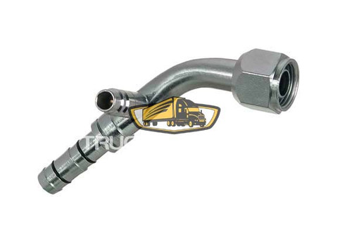 TruckAir Parts 08-6433E - 45 Degree Female O-Ring Fitting With Port, Steel