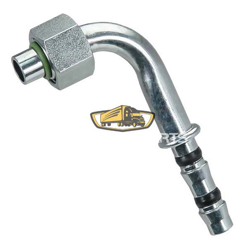 TruckAir Parts 08-6962Q - Ninety Degree Female O-Ring Fitting Steel #8 X #8 Hose End