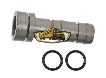 TruckAir Parts 08-8107E - Ez Clip Weld-On Straight Fitting, #8 to #10 Steel Outer Lip Repair Fitting
