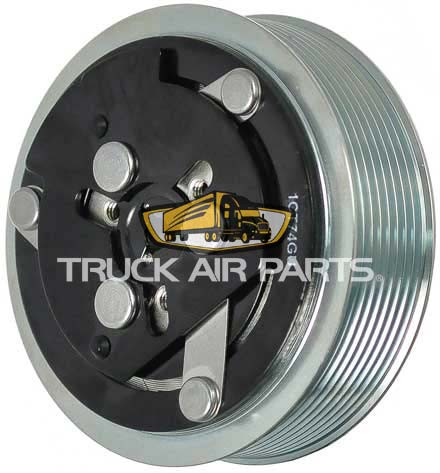 TruckAir Parts 02-3508 - Sanden SD7H15 24V 8-Groove 119mm Clutch with 2-Wire Flex Connector