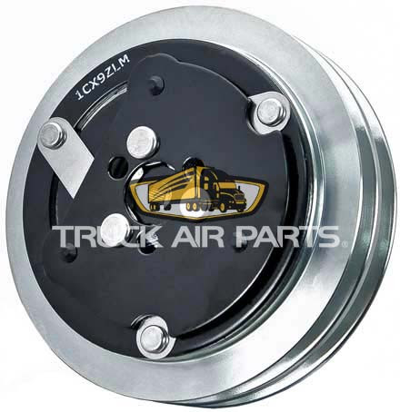 TruckAir Parts 02-3503 - Sanden SD7H15 Air Conditioning Compressor Clutch, 2 Groove, 132mm, 12V, 2 Wire Ford Connector