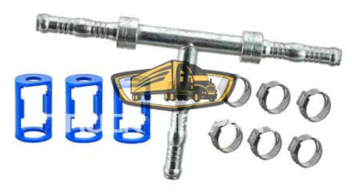 TruckAir Parts 08-3018BC - Burga Clip Tee 8 X 8 X 8 Steel Three-Way Hose Splicer Fitting