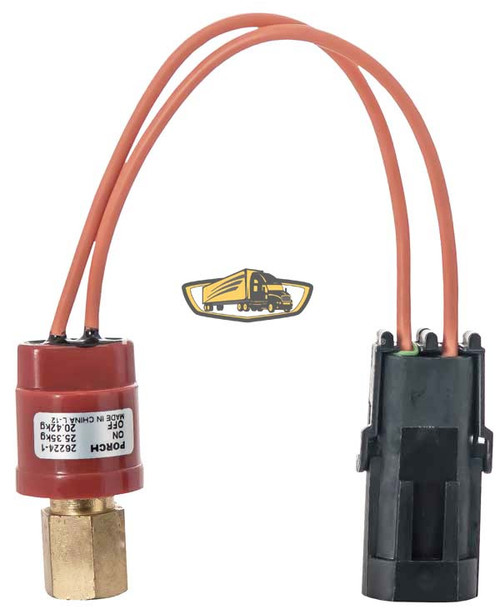 TruckAir Parts 11-3215 - High Pressure Switch, 275 Psi Cut Off, 330 Psi Cut On, M10-1.25 Female, Normally Open