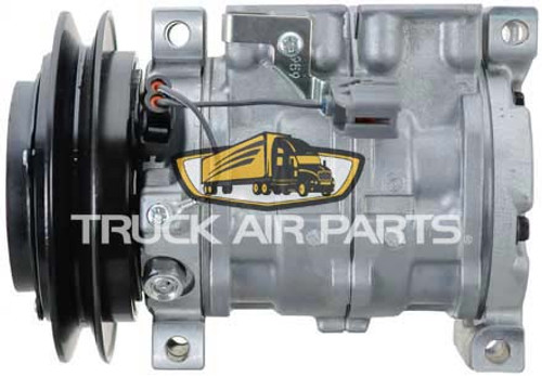 TruckAir Parts 03-3189 - Denso 10S13C Hino AC Compressor, 132mm Clutch, 12V