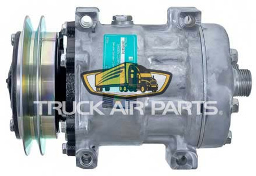 TruckAir Parts 03-3537 - Sanden SD7H15 Standard Compressor With 12V 1 Groove Medium Duty Head