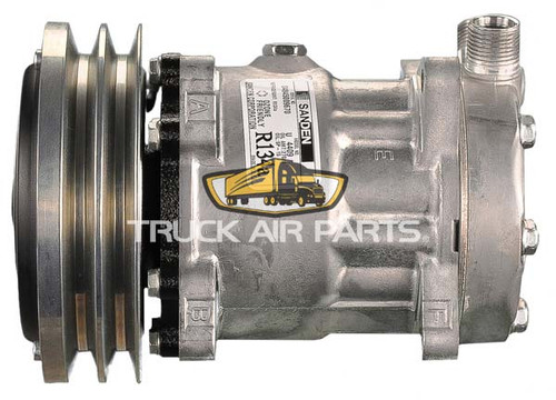 TruckAir Parts 03-3819 - Sanden SD7H15 Super Heavy Duty Compressor, 24V, 2 Groove, 152mm Clutch Diameter