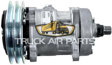 TruckAir Parts 03-3823 - Sanden SD7H15 Standard Compressor With 6 Inch 2-Groove 12V