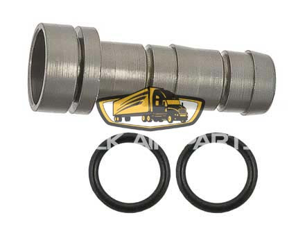 TruckAir Parts 08-8102E - Ez Clip Weld-On Straight Fitting #10 Hose End Steel Air Conditioning Repair Fitting