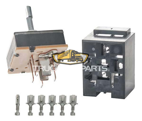 TruckAir Parts 11-0635A - Blower Switch Kit For Freightliner 4 Position Rotary 7 Terminal With Harness