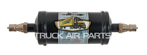 TruckAir Parts 07-1402A - Peterbilt A/C Receiver Drier Filter with Quick Disconnects