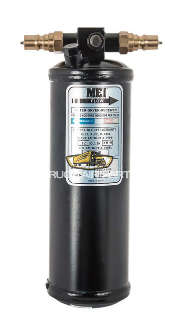 TruckAir Parts 07-1006A - AC Receiver Drier, Quick Disconnect Type, 3 Inch Diameter, 10 Inch Length, Without Ports, Kenworth Application