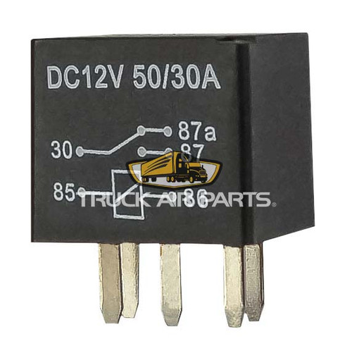 TruckAir Parts 11-0603 - Relay Freightliner Spdt 5-Terminal 12V 50-30 Amp