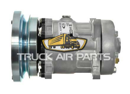 TruckAir Parts 03-3713 - Sanden SD7H15 Flex Compressor R134A 24V, 1 Groove, 138mm Clutch