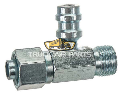 TruckAir Parts 08-8038 - Service Valve #8 For and #8 Male Insert O-Ring Adapter