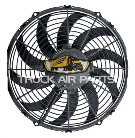 TruckAir Parts 06-3593H - 16 Inch 12V Air Conditioning Cooling Fan High Performance