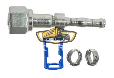 TruckAir Parts 08-6076BC - Burga Clip Female O-Ring #8 Straight Steel Fitting