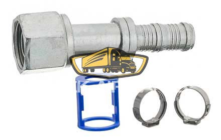 TruckAir Parts 08-6064BC - BurgaClip Female O-Ring #12 to #12 Reduced Diameter Hose Steel Fitting, Straight