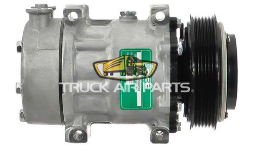 TruckAir Parts 03-1401SQ - QCC Super HD AFT Compressor SD7H15, 6 Groove, 125mm, 12V