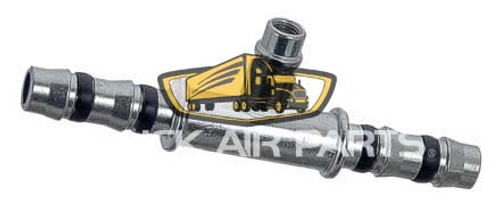 TruckAir Parts 08-3423Q - Straight Splicer #10 x #10 Steel Hose End Fitting With Port