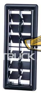 TruckAir Parts 18-2029 - Air Conditioning Louver, Snap Mount, 4 x 9-15/16 Inch Rectangle with Vanes