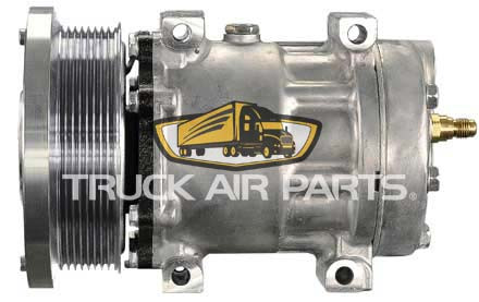 TruckAir Parts 03-3738E - Sanden SD7H15 Standard Air Conditioning Compressor, 8 Groove, 133mm, 24V
