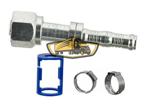 TruckAir Parts 08-6062BC - BurgaClip Female O-Ring #8 Straight Fitting Reduced Diameter Hose End Steel