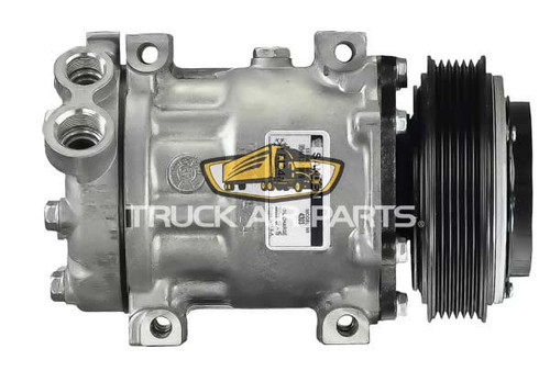 TruckAir Parts 03-0427S - Sanden SD7H15-SHD Super Heavy Duty 12V Air Conditioning Compressor, 8 Groove, 119mm Clutch