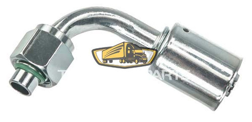TruckAir Parts 08-6973BS - A/C O-Ring Fitting Beadlock, 90 Degree Female, #8 O-Ring to #10 Hose