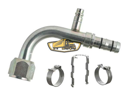 TruckAir Parts 08-6934E - Ez Clip Female O-Ring 90 Degree Steel Fitting