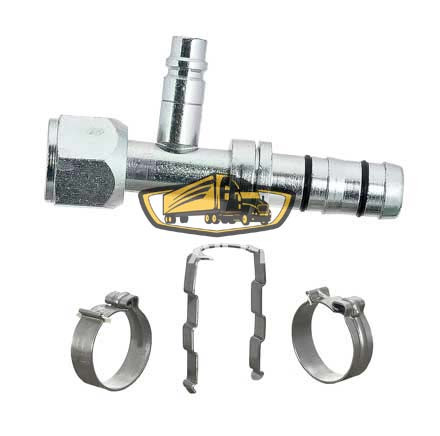 TruckAir Parts 08-6037E - EZ Clip Female O-Ring Straight Fitting With Port